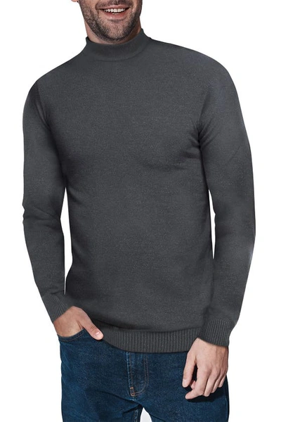 Shop X-ray Xray Core Mock Neck Knit Sweater In Charcoal