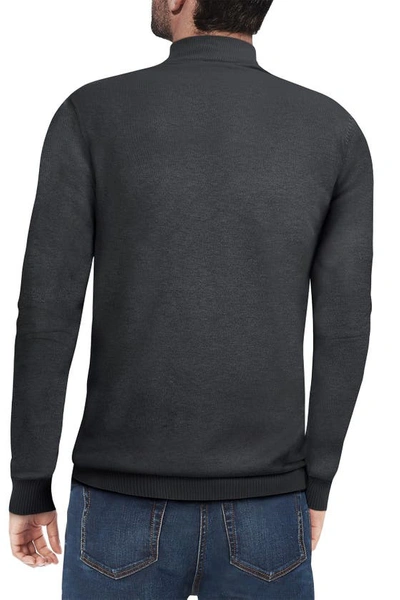 X-ray Core Mock Neck Knit Sweater In Charcoal