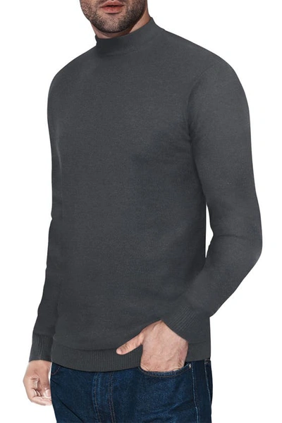 Shop X-ray Xray Core Mock Neck Knit Sweater In Charcoal