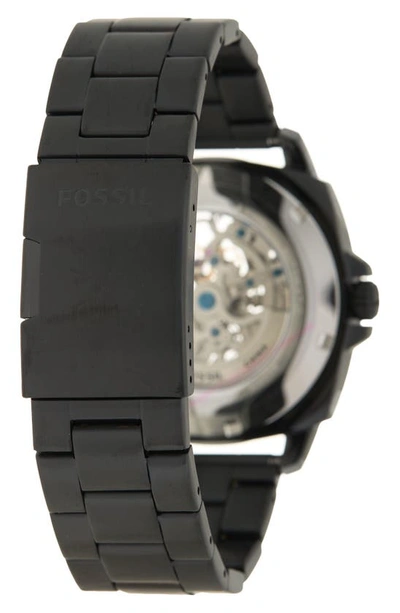 Shop Fossil Privateer Sport Mechanical Watch, 45mm In Black