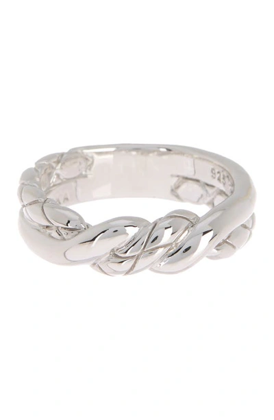 Judith Ripka Sterling Silver  Twisted Band Ring In Silv
