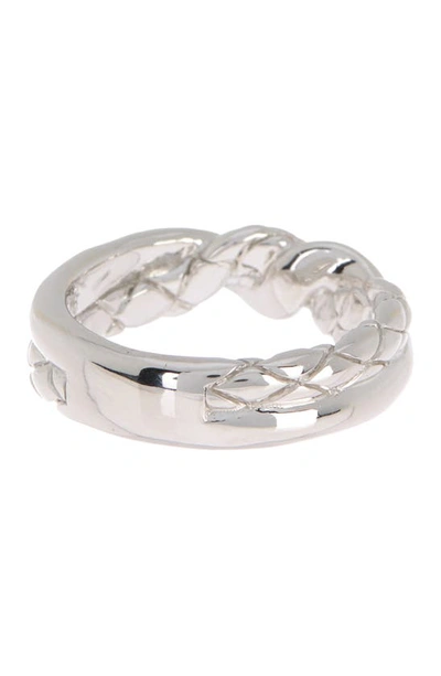 Shop Judith Ripka Twisted Band Ring In Silv