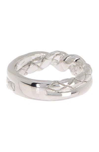 Judith Ripka Sterling Silver  Twisted Band Ring In Silv