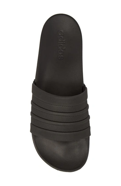 Shop Adidas Originals Adilette Cloudfoam Mono Sport Slide In Black/ Black