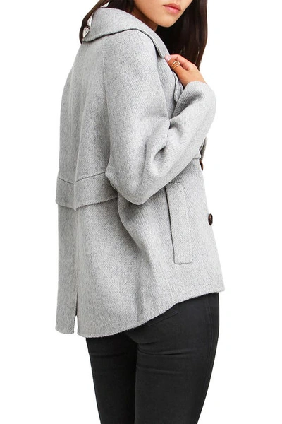 Belle & Bloom I'm Yours Wool Blend Peacoat In Grey