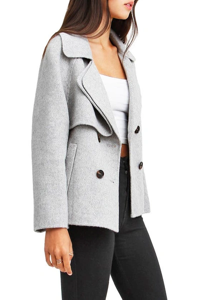 Belle & Bloom I'm Yours Wool Blend Peacoat In Grey