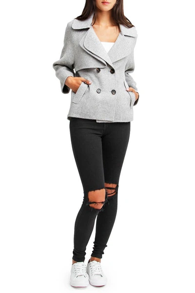 Belle & Bloom I'm Yours Wool Blend Peacoat In Grey