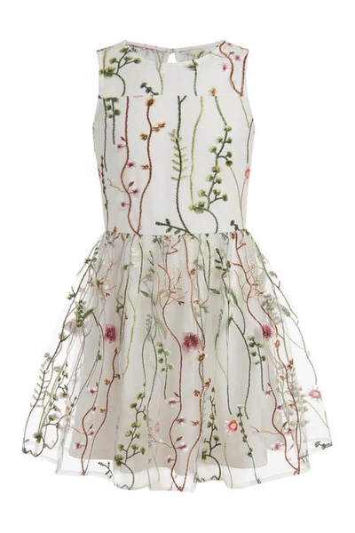 Shop Calvin Klein Mesh Garden Sleeveless Dress In White