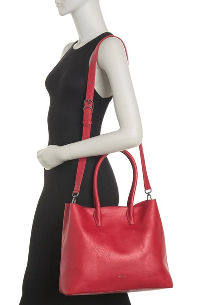 Shop Matt And Nat Dwell Satchel Bag In Red/red