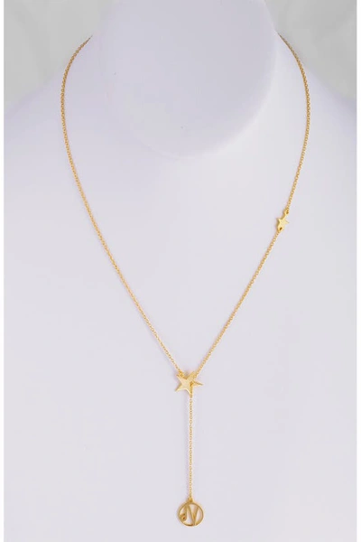 Shop Adornia 14k Yellow Gold Plated Sterling Silver Zodiac Pendant Lariat Necklace