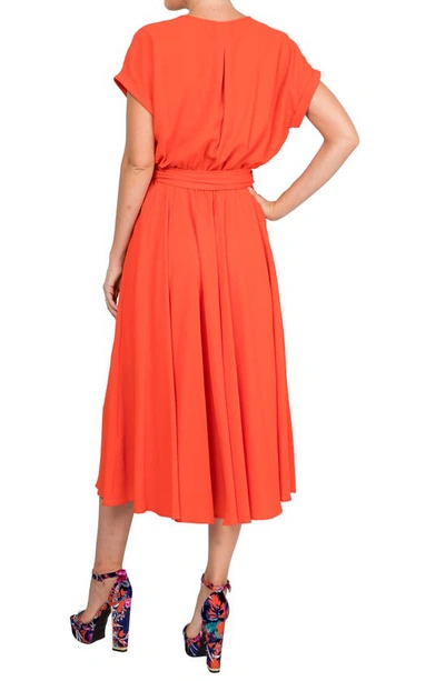 Meghan La Jasmine Midi Dress In Flame