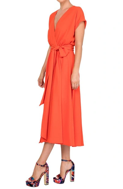 Meghan La Jasmine Midi Dress In Flame