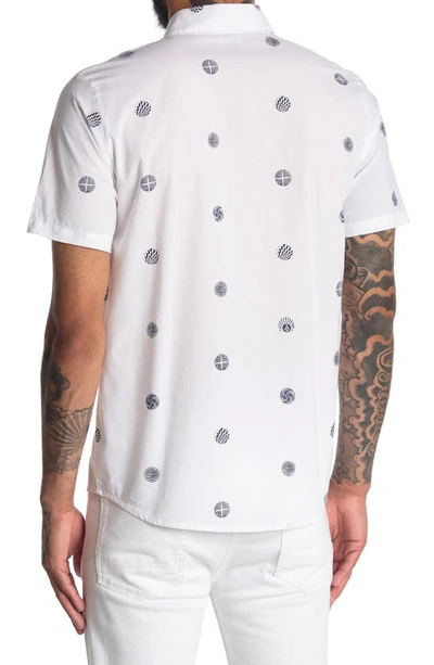 Shop Volcom Warbler Printed Regular Fit Shirt In Wht