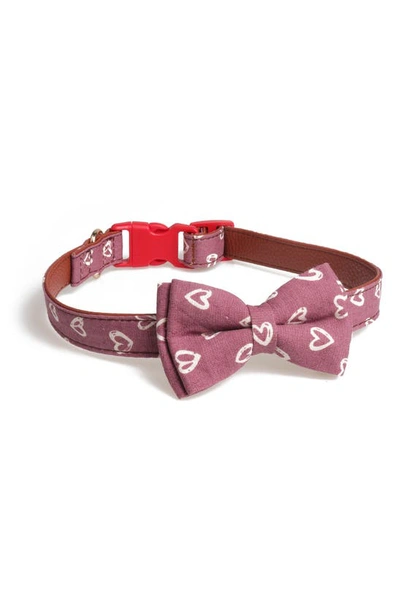 Shop Dogs Of Glamour Fashion Heart Collar In Pink