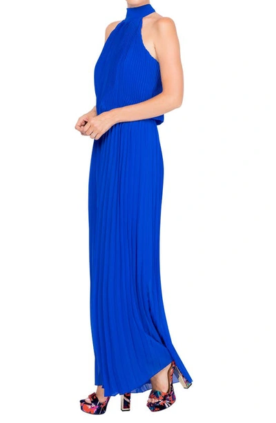 Meghan La Wild Orchid Pleated Jumpsuit In Royal