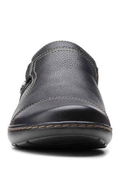 Shop Clarks Cora Poppy Flat In Black Tumbled