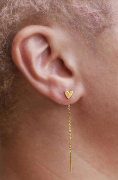 Shop Adornia 14k Yellow Gold Plated Love Threader Earrings