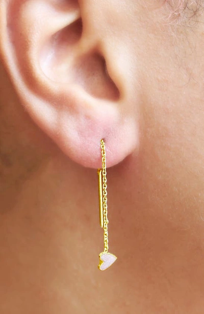 Shop Adornia 14k Yellow Gold Plated Love Threader Earrings