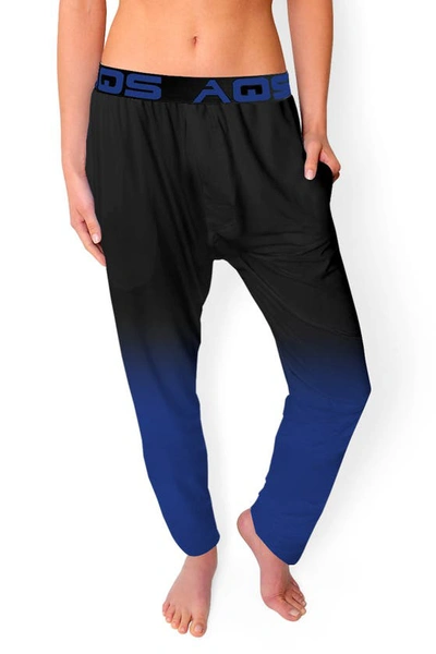 Shop Aqs Ombré Lounge Pants In Black/ Dark Blue Ombre