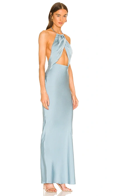 Shop Michael Costello X Revolve Finley Gown In Dusty Teal