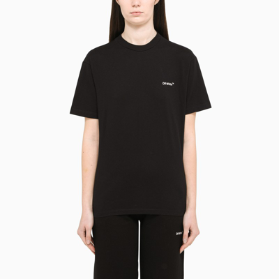 Shop Off-white Diag-print Black T-shirt