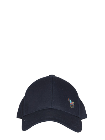 Shop Ps By Paul Smith Ps Paul Smith Zebra Embroidered Baseball Cap In Blue