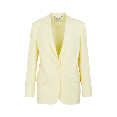 Shop Stella Mccartney Single Breasted Tailored Blazer In Yellow