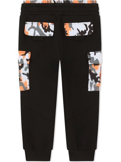 Dolce & Gabbana Camouflage-trim Track Pants In Black