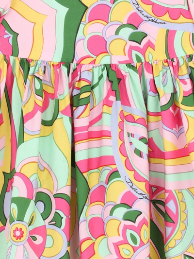 Dolce & Gabbana All-over Floral Dress In Pink