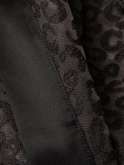 Shop Fleur Of England Kittie Semi-sheer Robe In Black
