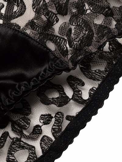 Fleur Of England Kittie Semi-sheer Brief In Black