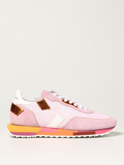 Shop Ghoud Rush-m  Sneakers In Suede And Fabric In Pink