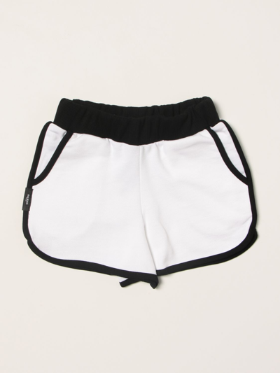 Shop Balmain Cotton Shorts In White