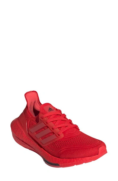 Shop Adidas Originals Ultraboost 21 Primeblue Running Shoe In Vivid Red/ Vivid Red/ Black