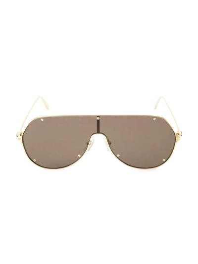 Shop Cartier Men's Santos De  Ct0324s-001 99mm Sunglasses In Gold