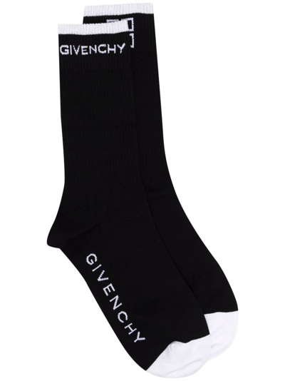 Shop Givenchy 4g Socks In Black