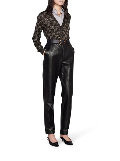 Shop Gucci Gg Intarsia-knit Cardigan In Black