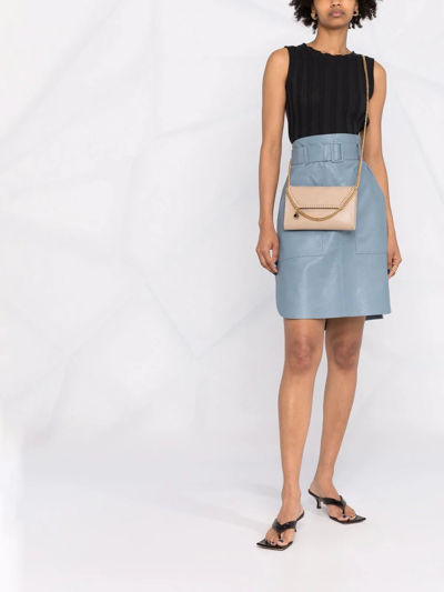 Shop Stella Mccartney Mini Falabella Crossbody Bag In Neutrals