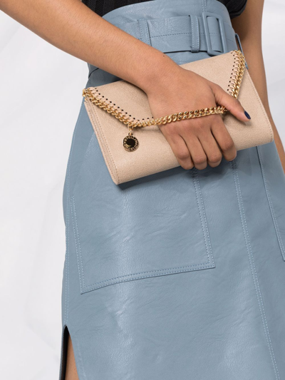 Shop Stella Mccartney Mini Falabella Crossbody Bag In Neutrals