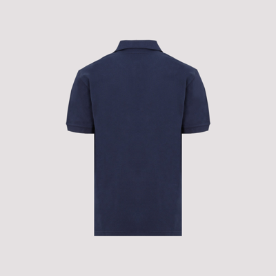 Shop Etro Cotton Printed Polo T-shirt In Blue