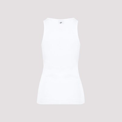 Shop Patou Cotton Tank Top Tshirt In White