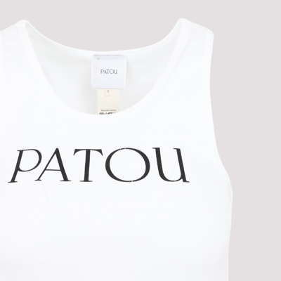 Shop Patou Cotton Tank Top Tshirt In White