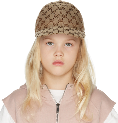 Shop Gucci Kids Brown Original Gg Cap In 2140 Cocoa