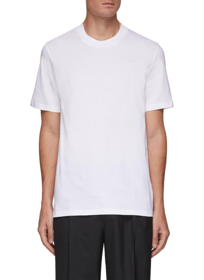 Shop Jil Sander Classic Short Sleeve Cotton Jersey T-shirt In White