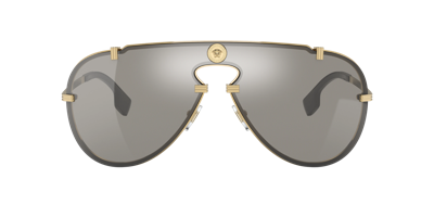 Versace Men's Sunglasses, Ve2243 0 In Light Grey Mirror Silver