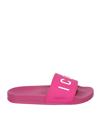 Shop Dsquared2 Slide Sandals In Pink