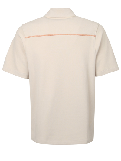 Shop Jacquemus Cotton Polo Shirt In Beige