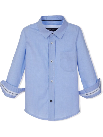 Shop Lapin House Check-pattern Longsleeved Shirt In Blue