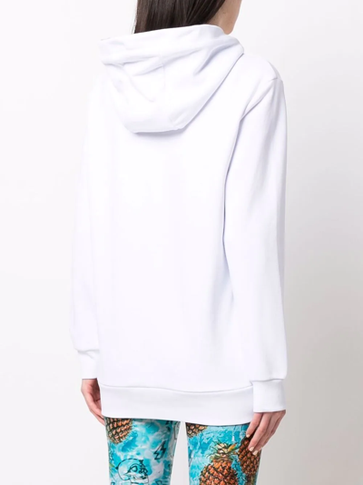 Philipp Plein Crystal Skull Long-sleeve Hoodie In White