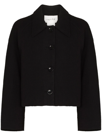 Shop Missing You Already Buttoned Knitted Jacket In Black